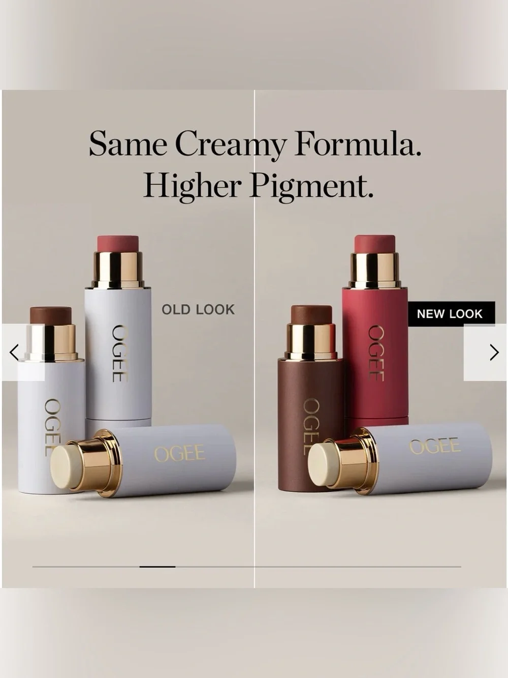 Ogee Crystal Contour Collection: Bronzer, Blush, & Highlighter Face Sticks